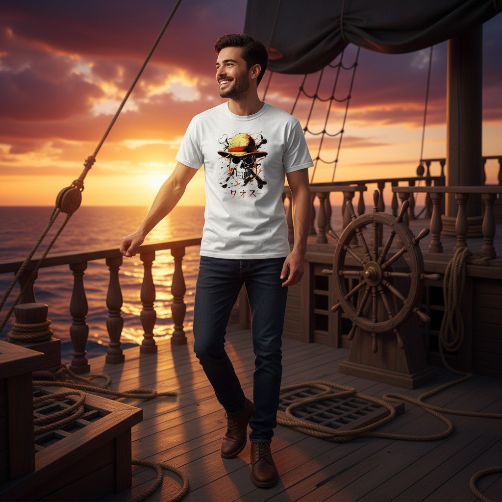 Remera Luffy - ¡El Rey de los Piratas! (Jolly Roger) - Image 3